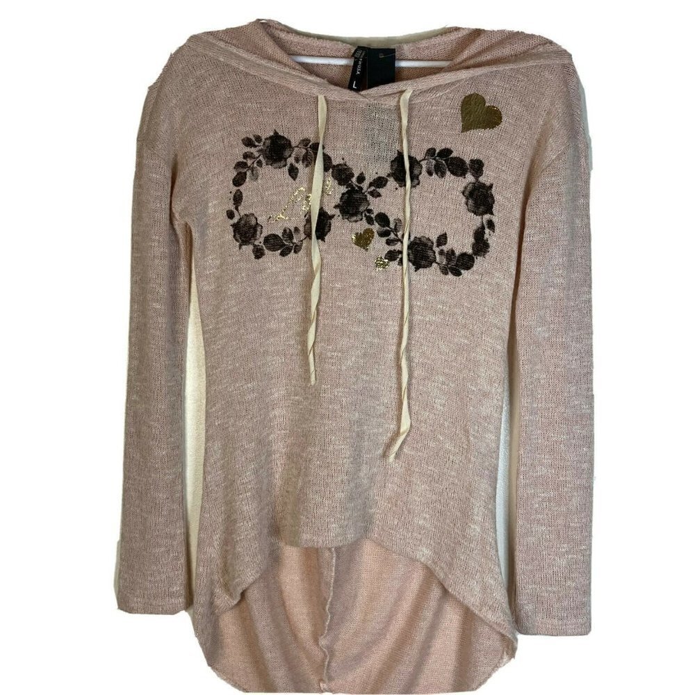Maternity Jessie & J NWT‎ Pink Lightweight Sweater Knit Hoodie